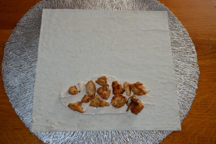 Sobre la lámina de lavash