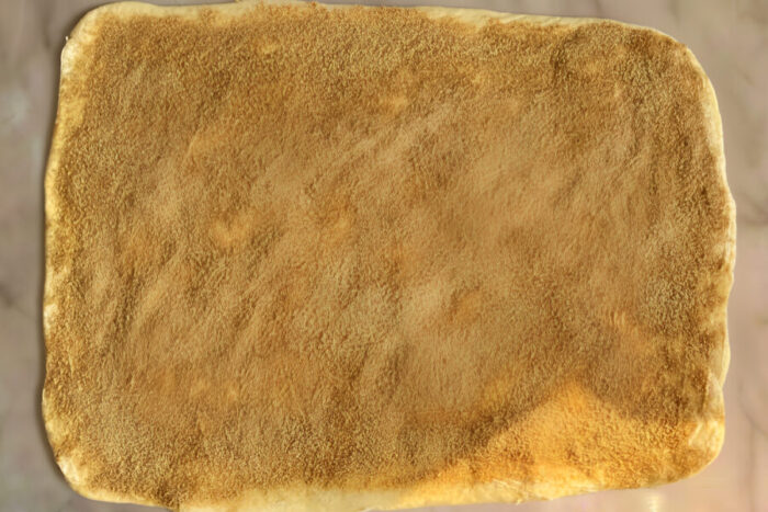 Sprinkle evenly with the cinnamon‑sugar mixture