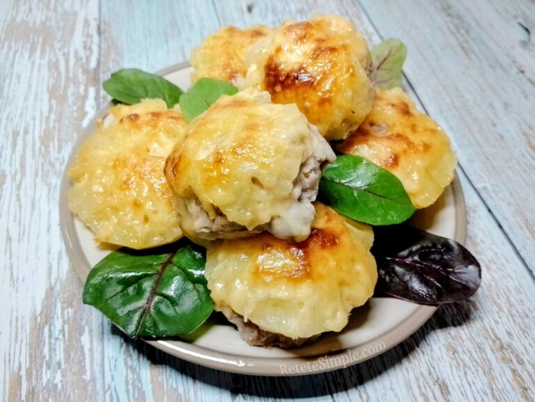 Albóndigas al horno con piña y queso