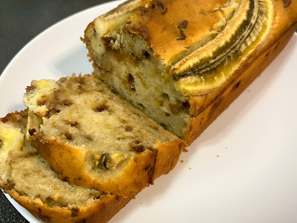 Banana Bread with Almonds, Hazelnuts and Chocolate photo