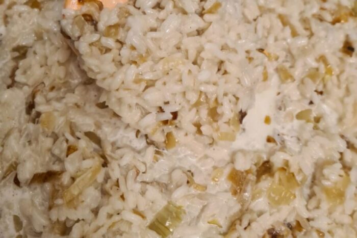 Después de que la humedad se haya evaporado del arroz