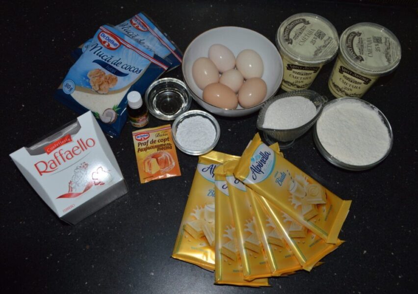ingredientes Tarta Raffaello
