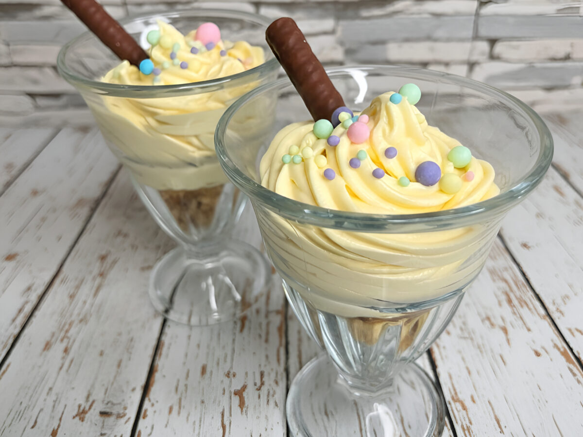 Lemon Cream Dessert with Whipped Cream photo