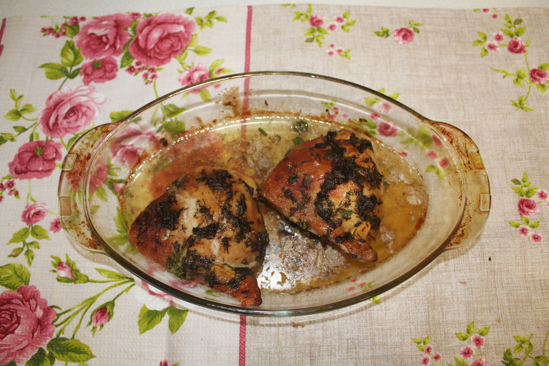 Muslos de pollo al horno con ajo