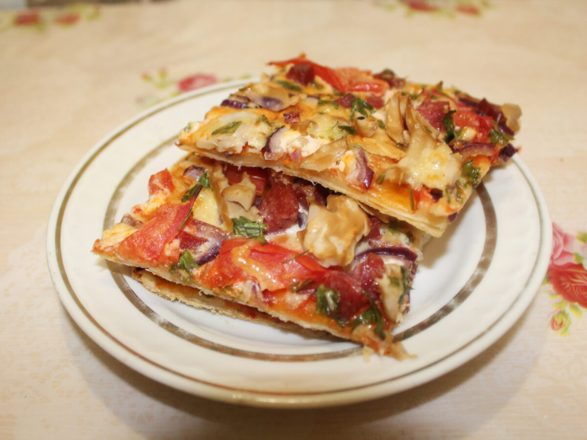 Pizza casera al horno