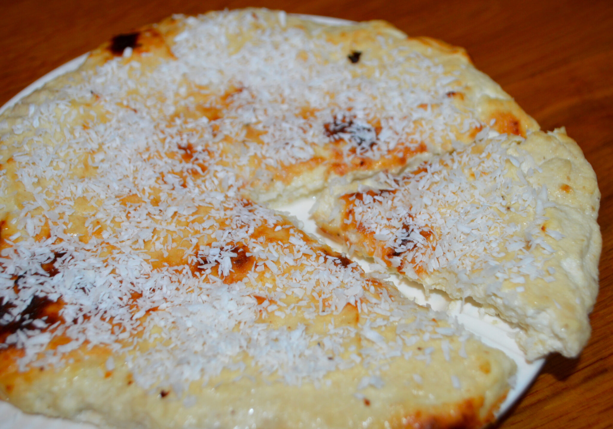 Prajitura sanatoasa cu branza si banane poza