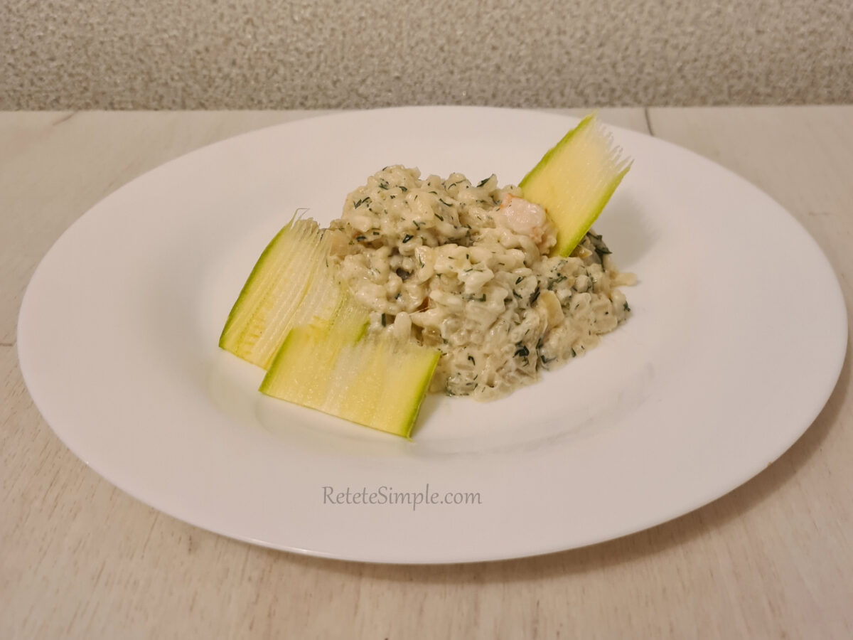 Risotto de camarones con mozzarella
