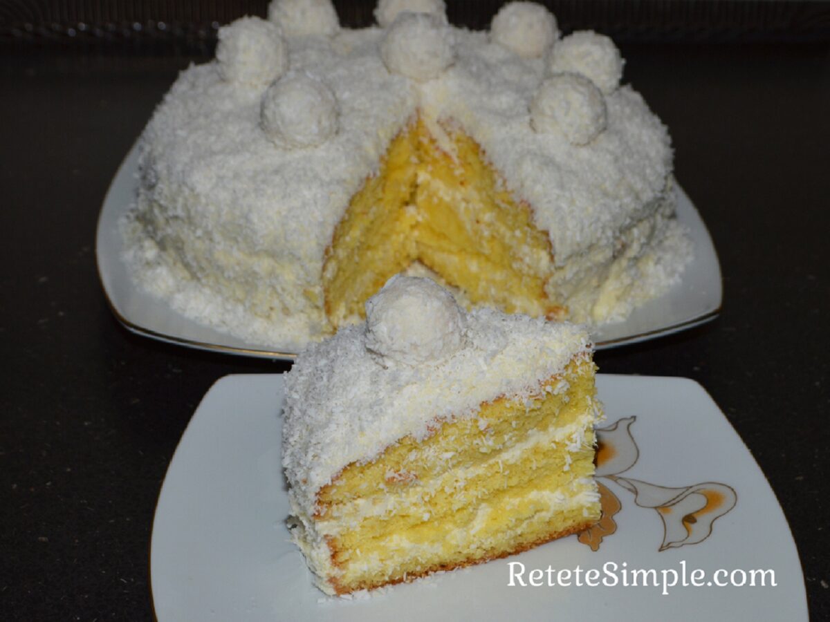 Tarta Raffaello con coco